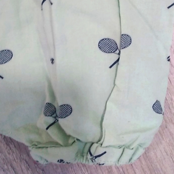 Nice Things Mini mint green tennis print romper 18 summer beach strappy bows - Picture 3 of 12